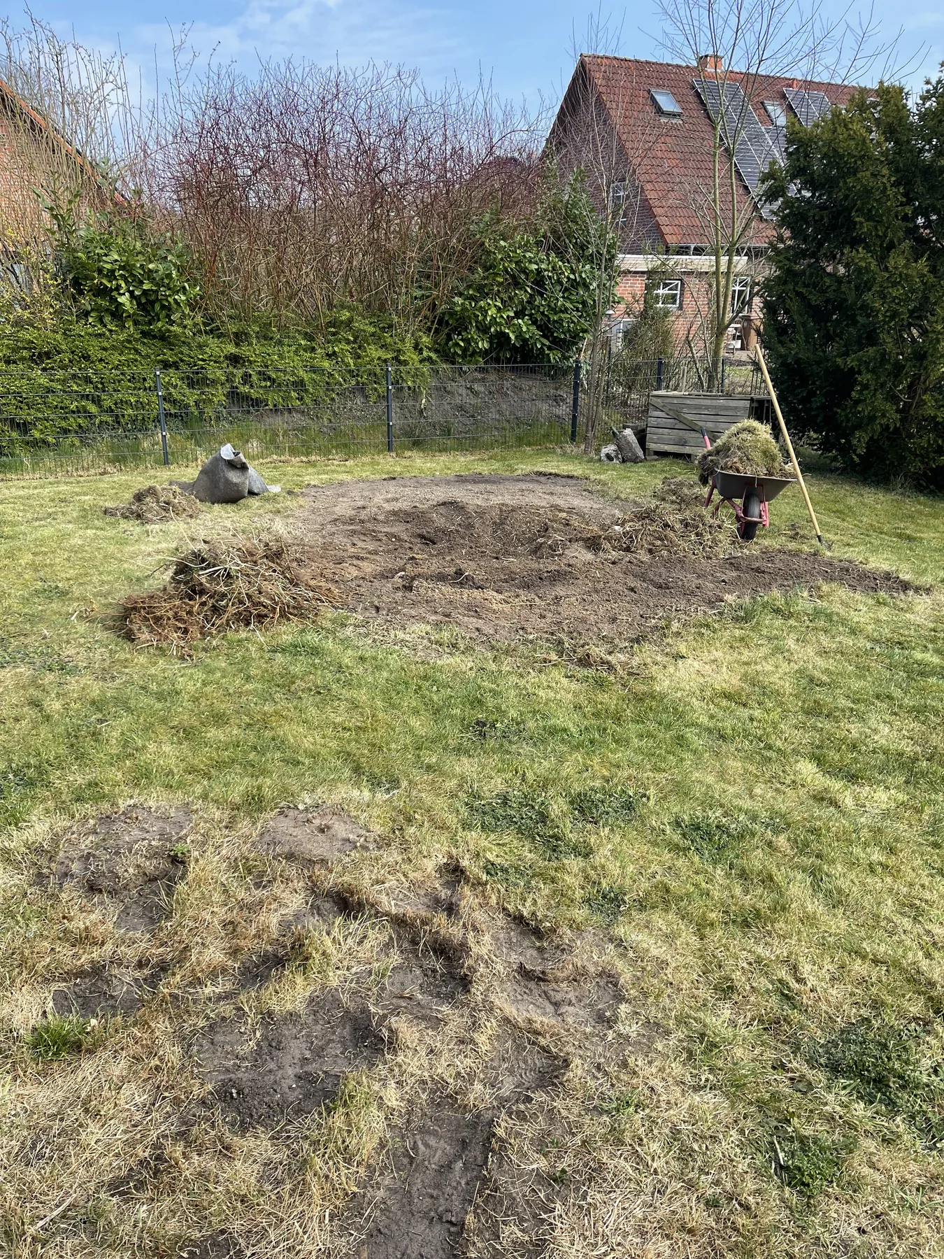 Vorher: Gartenblick zur Grundstücksseite